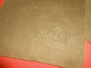 BRITISH ARMY : 1942 WWII COMMANDO WOOL CAP or SCARF COMFORTER.  brown 2