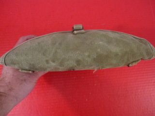 WWII Era US Army M1928 Haversack Meat Can or Mess Kit Pouch - Khaki - 7 3