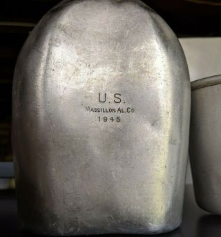 WWII Canteen - US 1945 - w/ Case and Cup 3