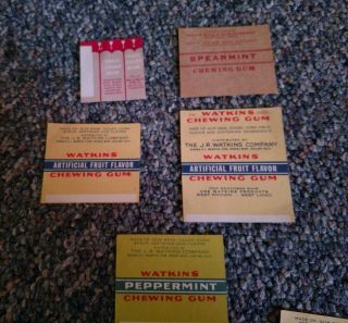 5 Rare Gum Wrappers Labels File Copies 1940 