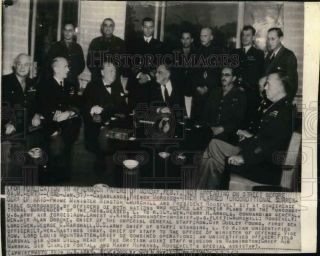 1943 Press Photo Allied Leaders At Conference In Casablanca,  French Morocco