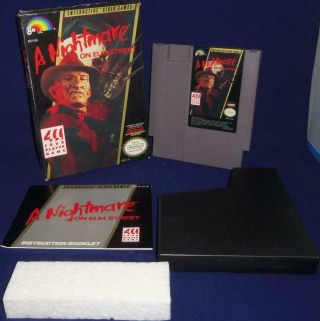Vintage Nintendo Nes A Nightmare On Elm Street Complete Game