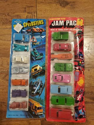1971 Tootsietoy Jam Pac Speedsters 8 - Pack Cars 1841 Porsche Vw Mini Cooper