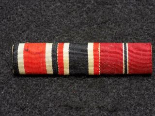 Wwii German Iron Cross - War Merit - Eastern Front Medal Ribbon Bar - Full Size