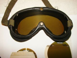 WWII US Navy M1944 Pilot Goggles by Polaroid w/ Extra Lenses Envelope 2