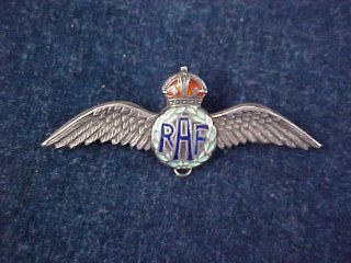 Orig Ww2 Raf Sweetheart Pilots Wing Sterling Silver Royal Air Force