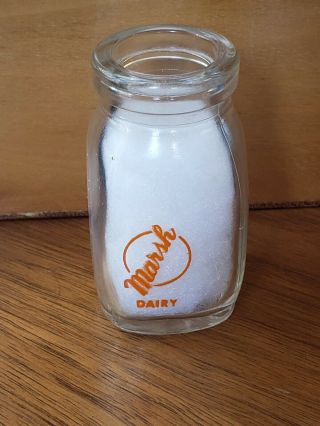 Marsh Dairy Mini Creamer Cream Bottle 2 1/4 " Tall