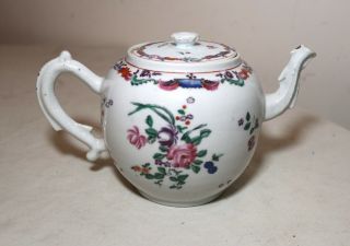 Antique 18th Century Hand Painted Chinese Famille Verte Porcelain Lidded Teapot