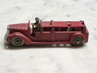 Vintage 1930s Tootsietoy 4 1/4 " Patrol Fire Truck Red Metal