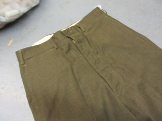 US ARMY WW2 Korean War WOOL ENLISTED MANS TROUSERS 33 X 28 PANTS 1952 1957 2