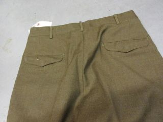 US ARMY WW2 Korean War WOOL ENLISTED MANS TROUSERS 33 X 28 PANTS 1952 1957 3