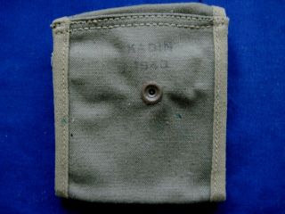 Vintage 1943 US Army WWII KADIN M1 Carbine ammo pouch - unissued? 2