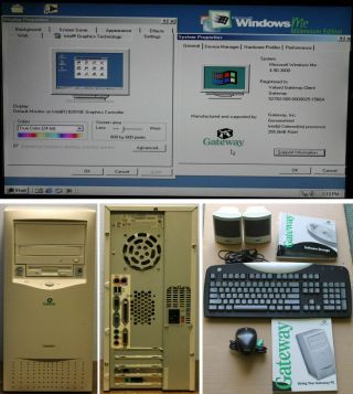 Vintage Gateway 2000 Atx Essential Bry Windows Me Computer,  Restore Disk,  Kb,  Mouse