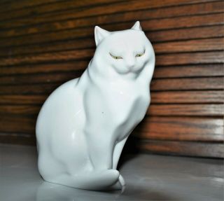 Herend Hungary Porcelain Cat Figurine