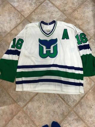 Vintage Hartford Whalers Ccm Maska Authentic Hockey Jersey Men’s Xl Verbreek 16