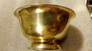 Wallace Silver Paul Revere Style Bowl 6 Inches By 3 Inches With Plastic Liner