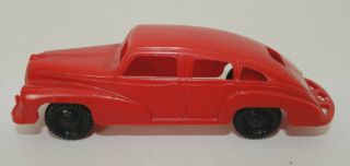 Vintage Ideal Hard Plastic 1950,  / - Red 4 - Door Slant - Back Sedan Made In Usa