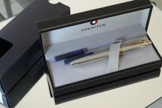 Sheaffer Legacy Heritage Sterling Silver Fountain Pen - 18k F Nib -