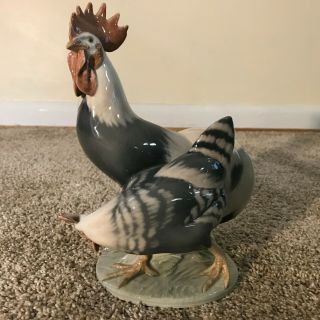 Royal Copenhagen Porcelain Rooster / Cock & Hen Figural / Figurine 1094