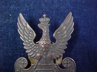 Polish Poland Bronzed Metal Eagle Cap Badge Polish Army 1919 - 1922 2