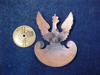 Polish Poland Bronzed Metal Eagle Cap Badge Polish Army 1919 - 1922 3