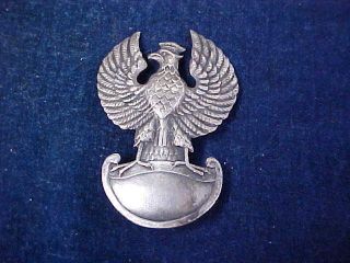 Polish Poland White Metal Officers Eagle Cap Badge 1918