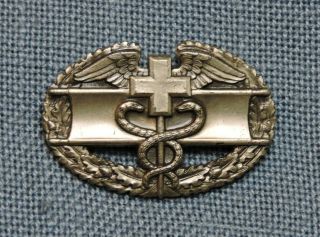 Wwii Era U.  S.  Army Combat Medic Badge,  Sterling
