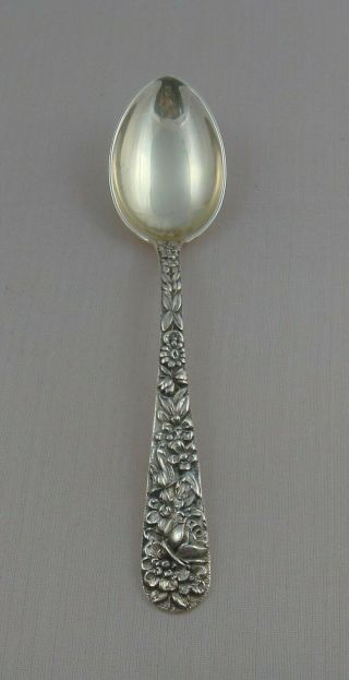 , S.  Kirk & Son Repousse Sterling Silver Demitasse Spoon 925/1000 132