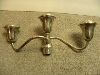 Reed And Barton Sterling Silver Convertible Candelabra 3 Candle Insert Only 51
