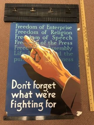 Ww2 Propaganda Poster - " Dont Forget What We 
