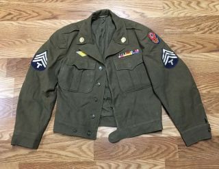 Wwii Ike Jacket 38r European Theater Command Tech Corporal Quartermaster Corps