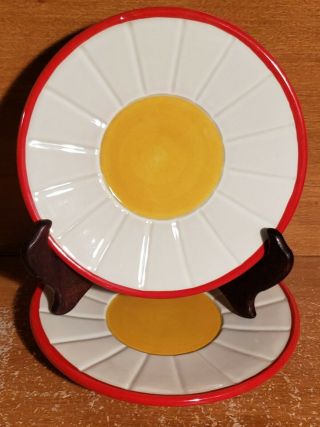 Department 56 / Dept 56 Life Is Just A Bowl Of Cherries Saucer Set Of 2,  6 1/4 "