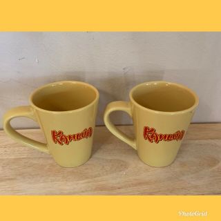 Kahlua 2 Coffee Mugs Yellow And Red