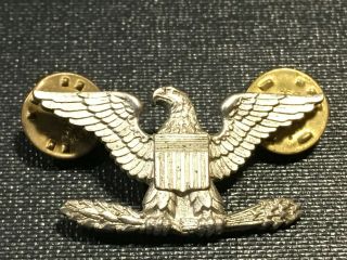 WWII US Army / Air Force Colonel Col Officer Rank Insignia by Balfour - STERLING 2