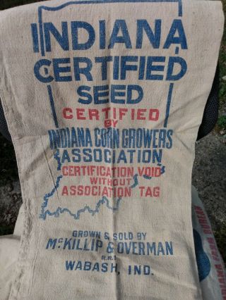 Vintage m&O brand quality hybrid seed corn bag Wabash Indiana 2