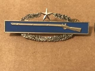 WW2/Korean War Sterling Army Combat Infantry Badge With 1 Star - 2nd AWARD 2