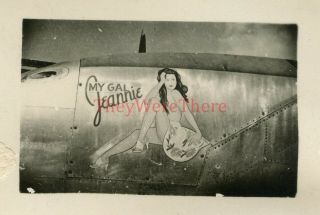 Wwii Photo - P 38 Lightning Fighter Plane Nose Art - My Gal Jeannie