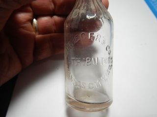 Old bimal sample whiskey bottle J Rieger & Co Kansas City Mo old estate 2