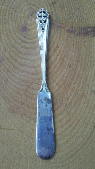 Antique Sterling Silver Ornate Butter Knife.