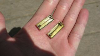 WW2 WWII US Army Military 2nd Lt.  Lieutenant Bars Pair STERLING 3