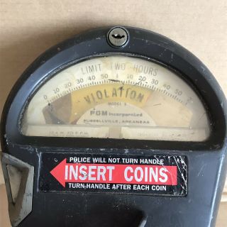 Vintage POM Model S Parking Meter - Park O Matic Quarter Coin Op - Arkansas USA 3