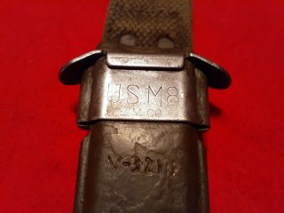US WWII M3 trench knife scabbard,  M8 BM Co 3
