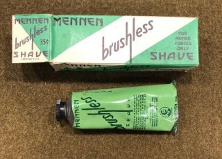 Ww2 Us Army Military Tube Mennen Brushless Shaving Cream For Armed Forces Only