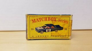 Matchbox Lesney Police Patrol Car No.  55 Empty Box