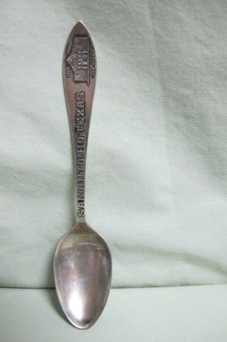 Souvenir Spoon Sterling Silver San Antonio Texas