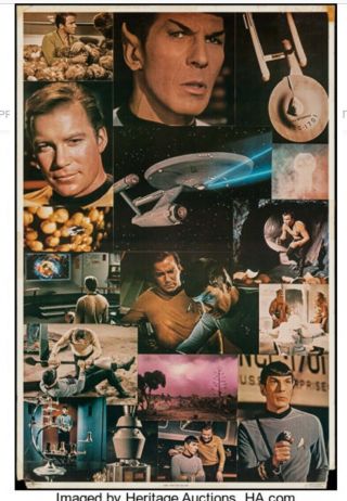 1976 Star Trek Collage Poster 3382 Dargis Associates 24x34