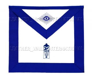 Blue Lodge Officer Apron,  Masonic Blue Lodge Apron,  Blue House Apron - Jr Warden