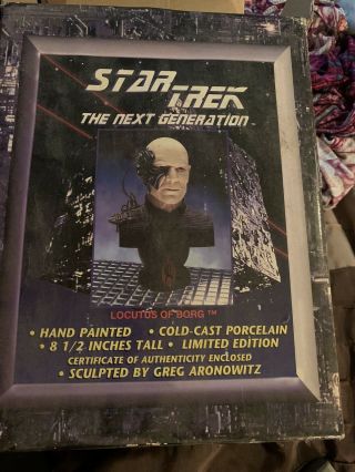 Star Trek The Next Generation Locutus Of Borg Captain Picard 8.  5 " Cold Cast Bust