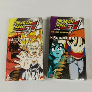 Dragon Ball Z Gt Uncut Vhs Movie Tapes The Lost Episodes Ruination & Activation