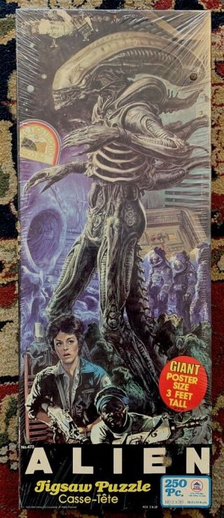 Alien Movie 3 Foot Tall Jigsaw Puzzle 1979 Rare $29.  95 Earl Norem